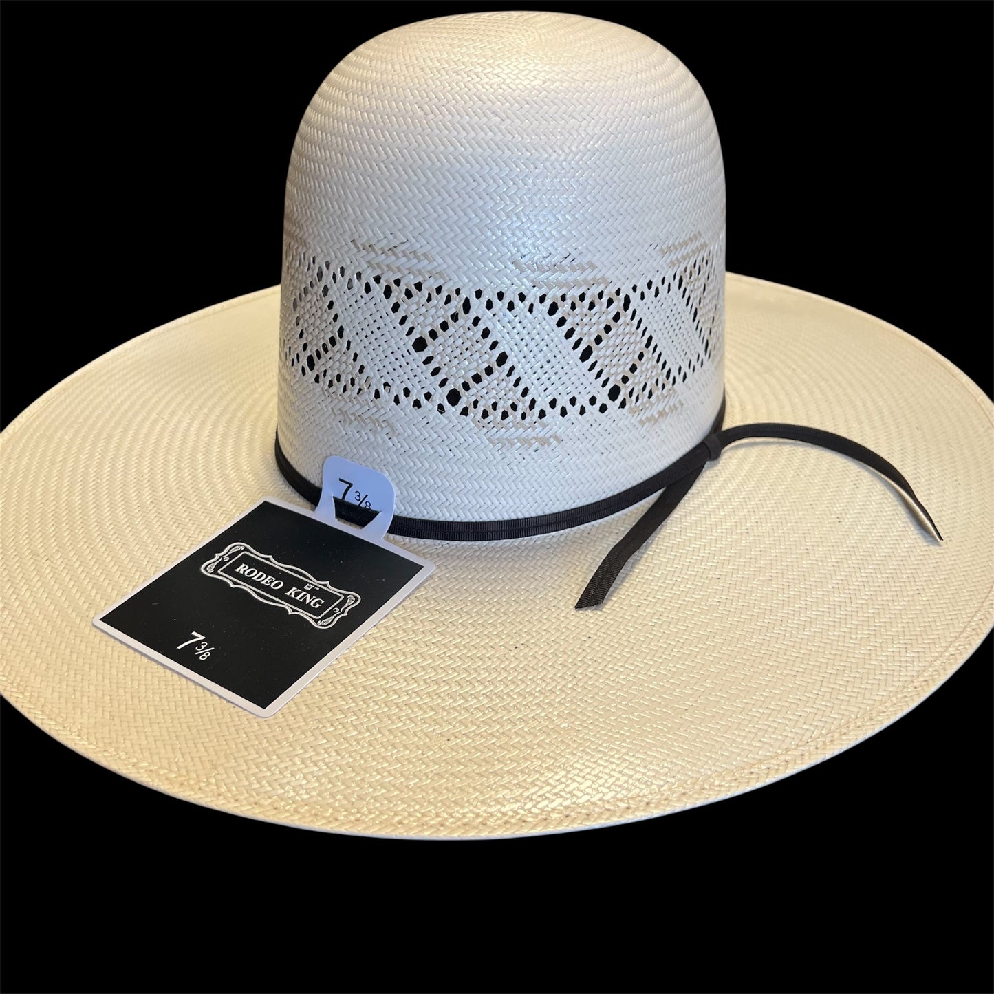 Rodeo King Wind Straw Hat Open Crown