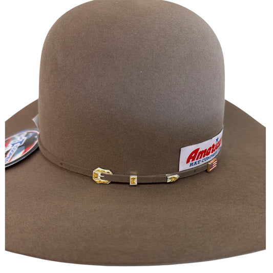 American Hat 10X Pecan Felt Hat 6" Open Crown Tuf Cooper Collection