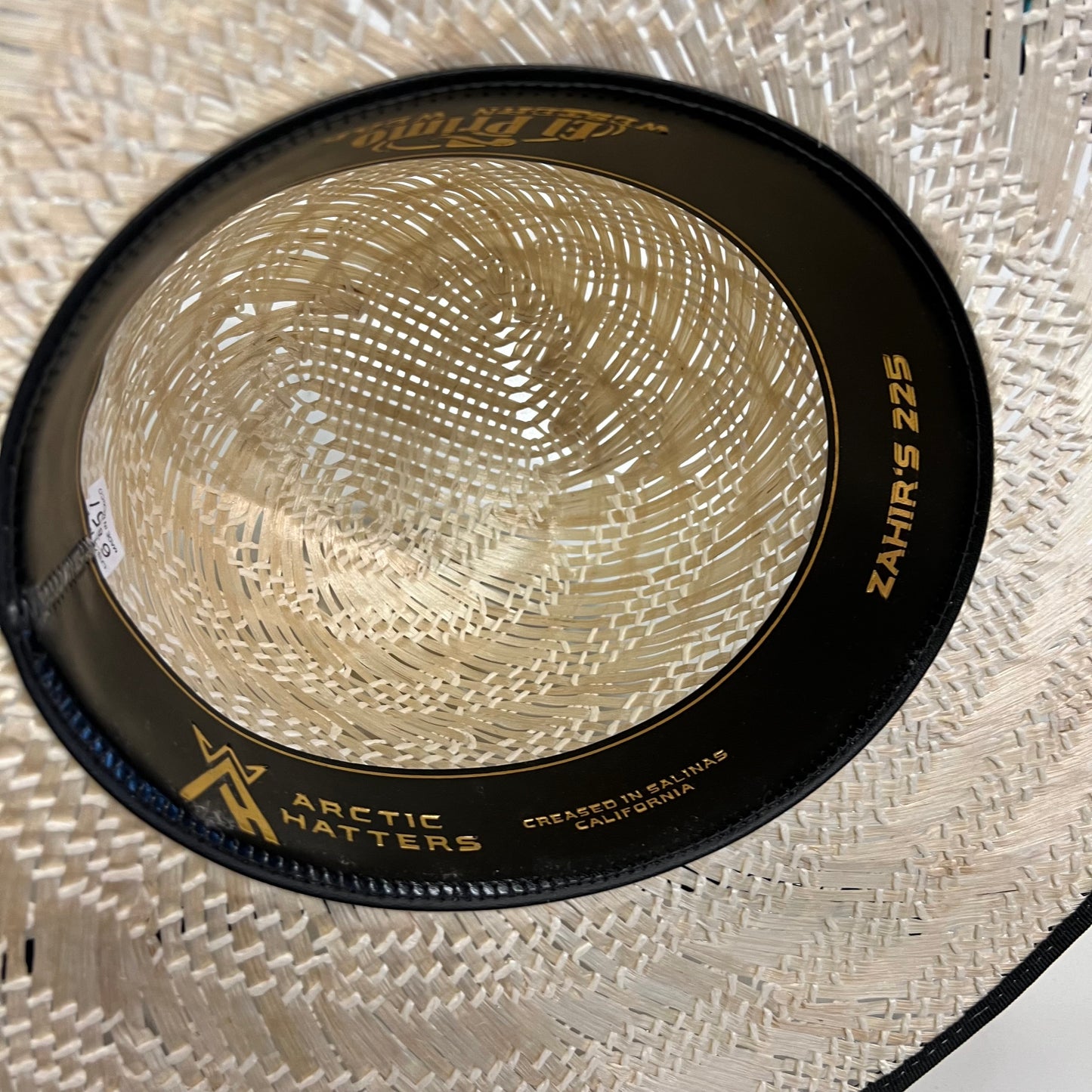 Arctic Hatters X El Primo Sisal Waco 6" Open Crown Straw Black Bound Edge Hat