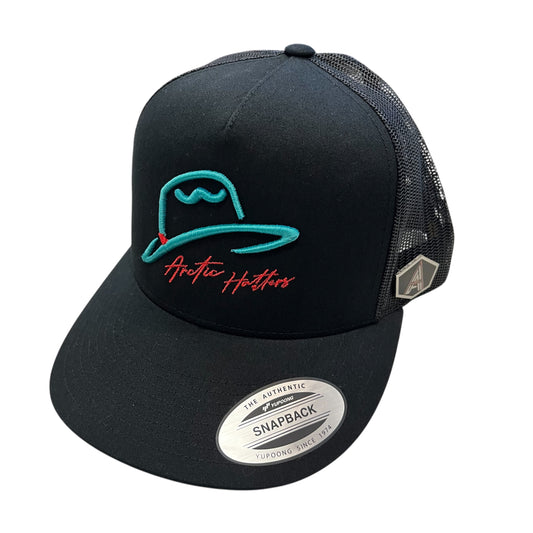 Arctic Hatters Neon Cutters 2.0 Black Trucker Hat
