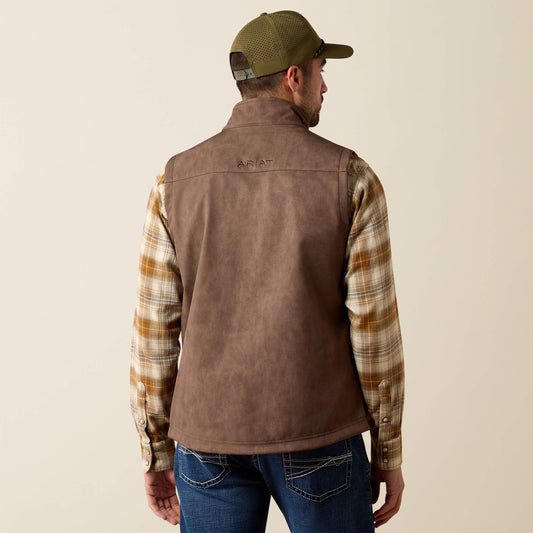 Ariat Men Vernon Softshell Vest Wren Faux Leather 10079403