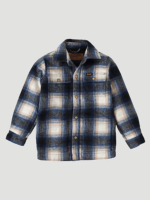 Quilt Lined Flannel Shirt Jacket Tannin