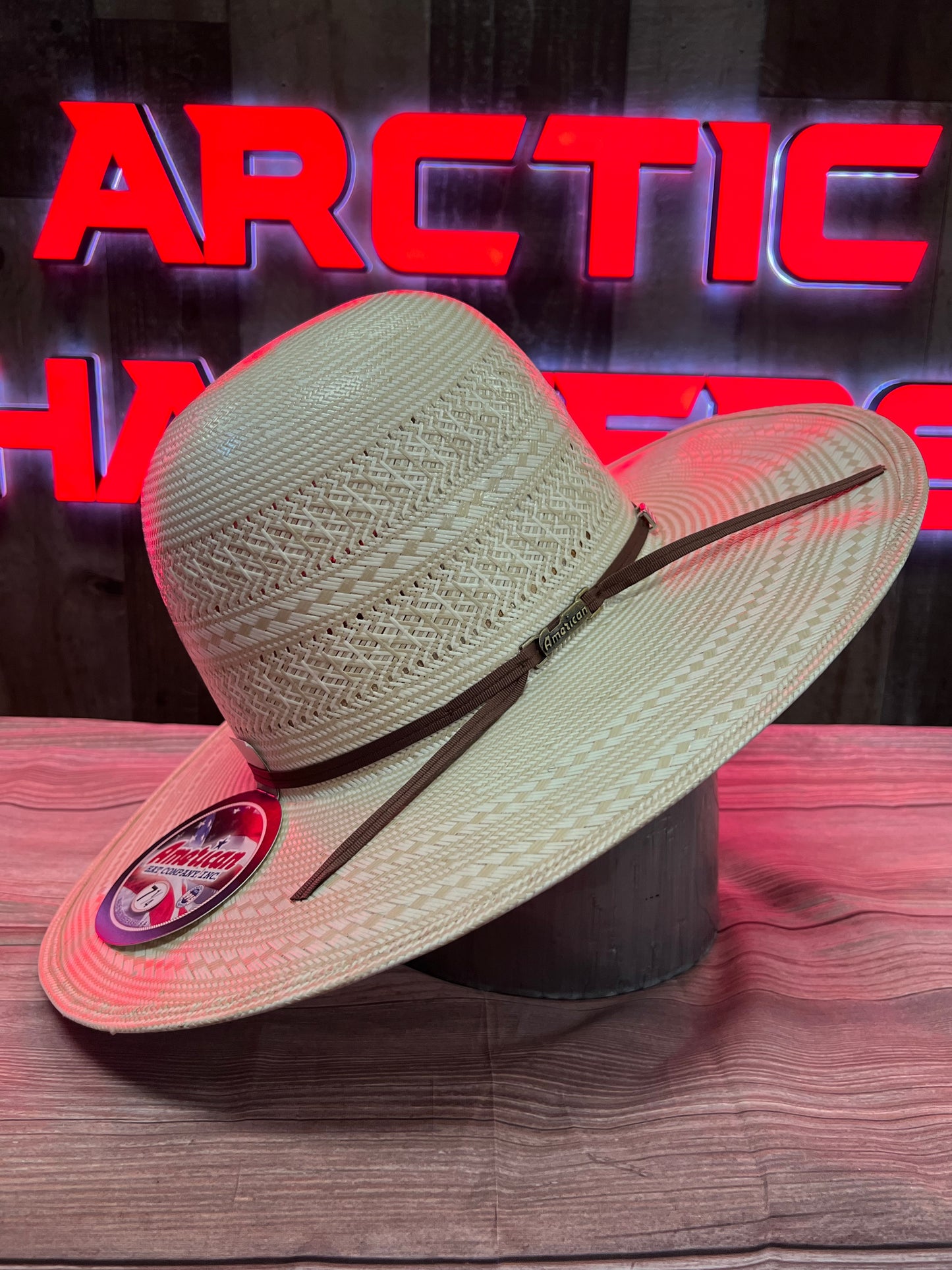 American Hat TC8910 Paja Ala de 4 1/4" - Corona abierta de 6"