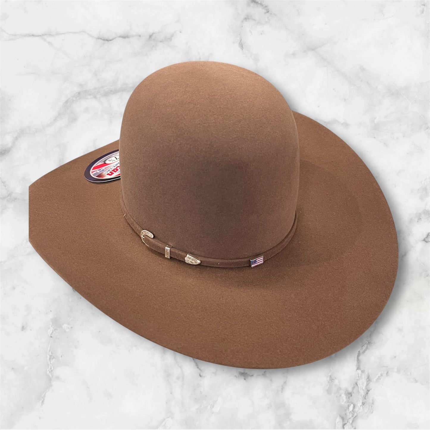 American Hat 40X Pecan Felt Hat 6" Open Crown
