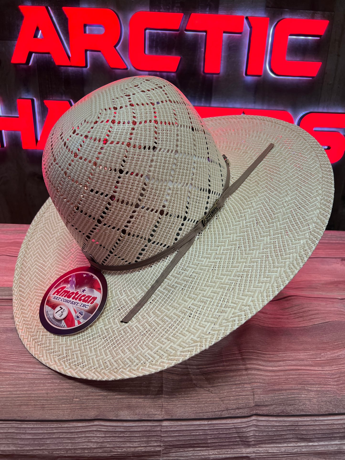 American Hat 5050 Straw 6" Open Crown
