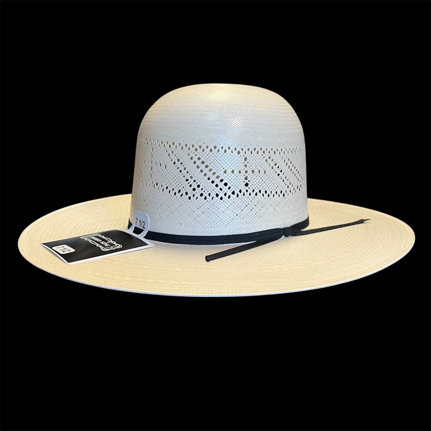 Rodeo King Cross Straw Hat Open Crown