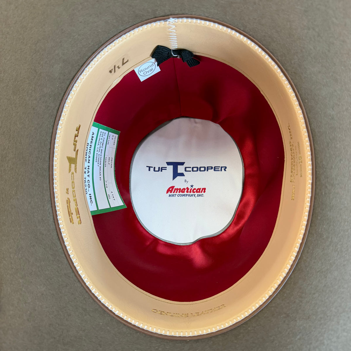 American Hat 10X Pecan Felt Hat 6" Open Crown Tuf Cooper Collection