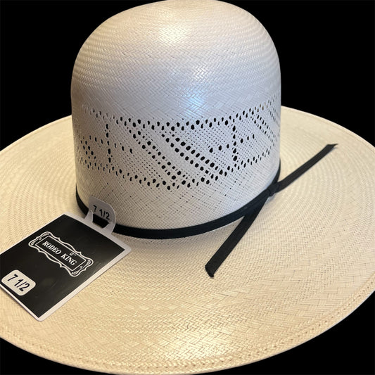 Rodeo King Cross Straw Hat Open Crown