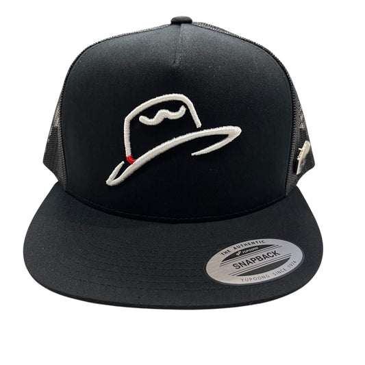 Arctic Hatters White Cutters Black Trucker Hat