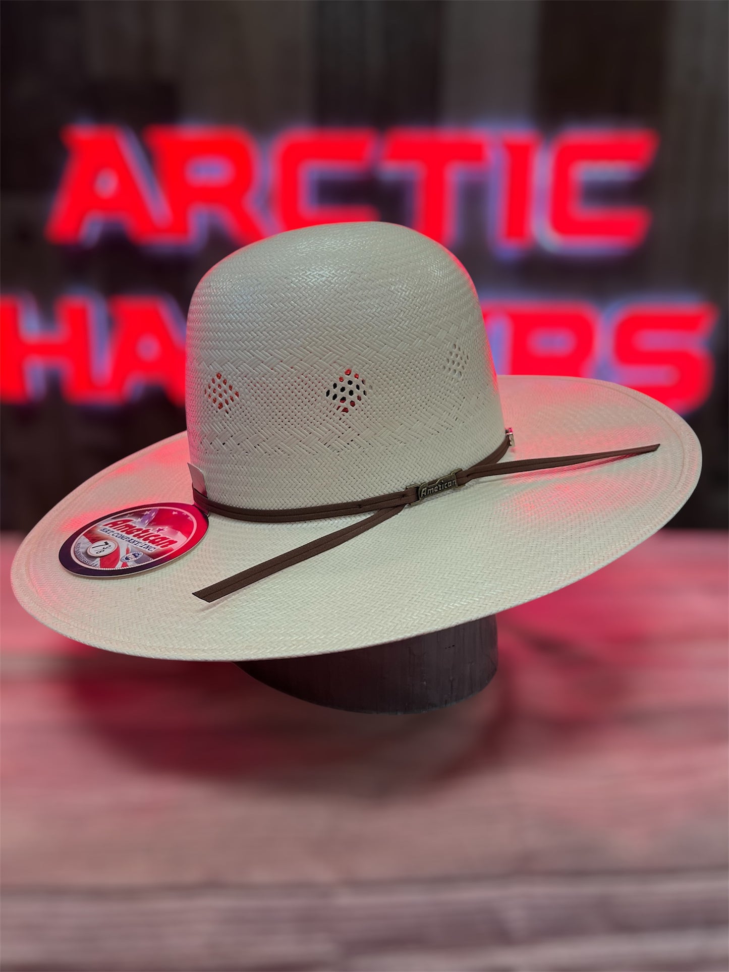 American Hat 7200 Straw 6" Open Crown