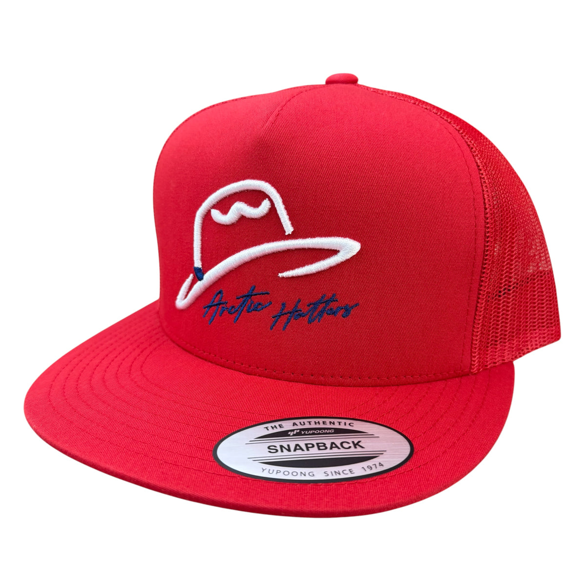 Arctic Hatters White Cutters 2.0 Red Trucker Hat