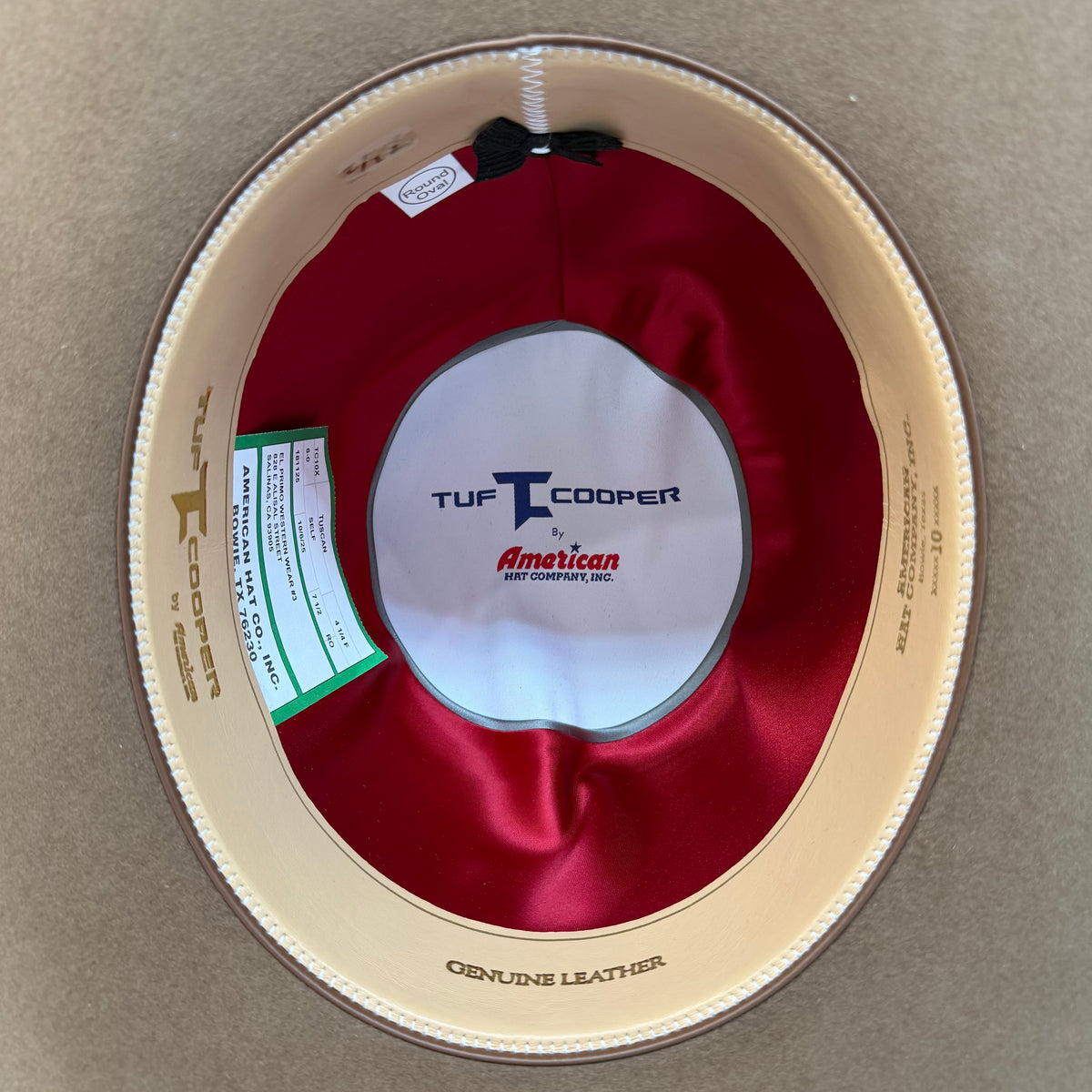 American Hat 10X Tuscan 6" Open Crown Tuf Cooper Collection