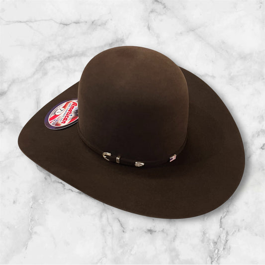 American Hat 40X Chocolate Felt Hat 6" Open Crown