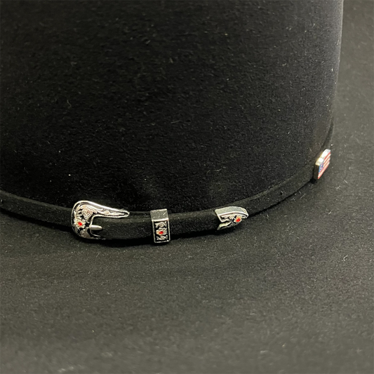 American Hat 20X Black Felt Hat 6" Open Crown