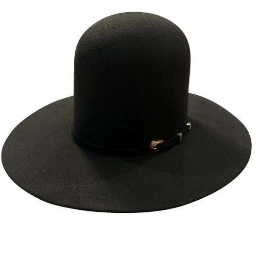 Arctic Hatters Wool 7" Tall Crown Black Felt