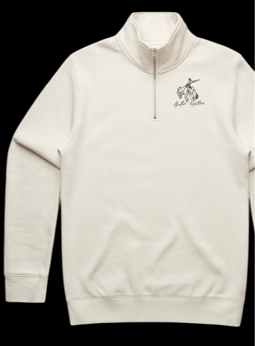 Arctic Hatters Bronc Ecru/BLK Half Zip