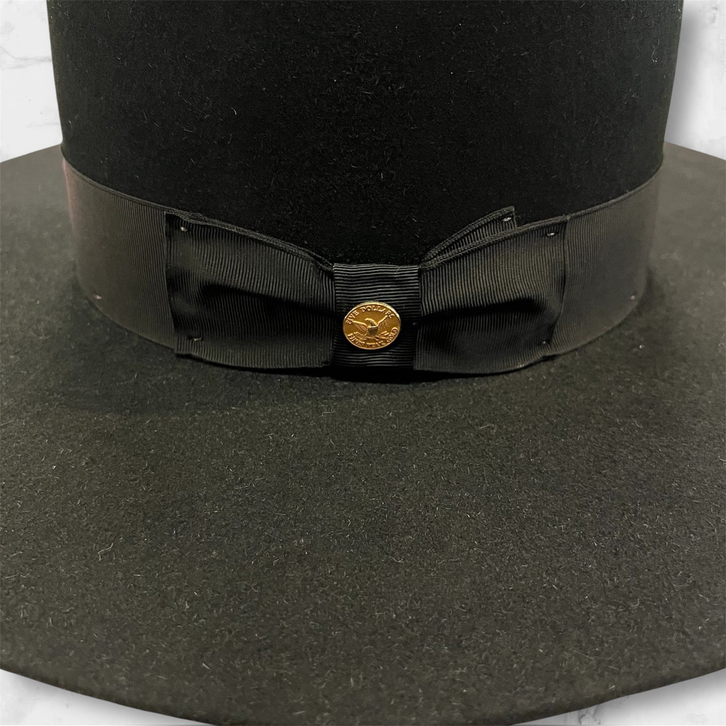 Stetson The Boss Black Pure Rabbit Felt Tall Crown 4” (PREORDER)
