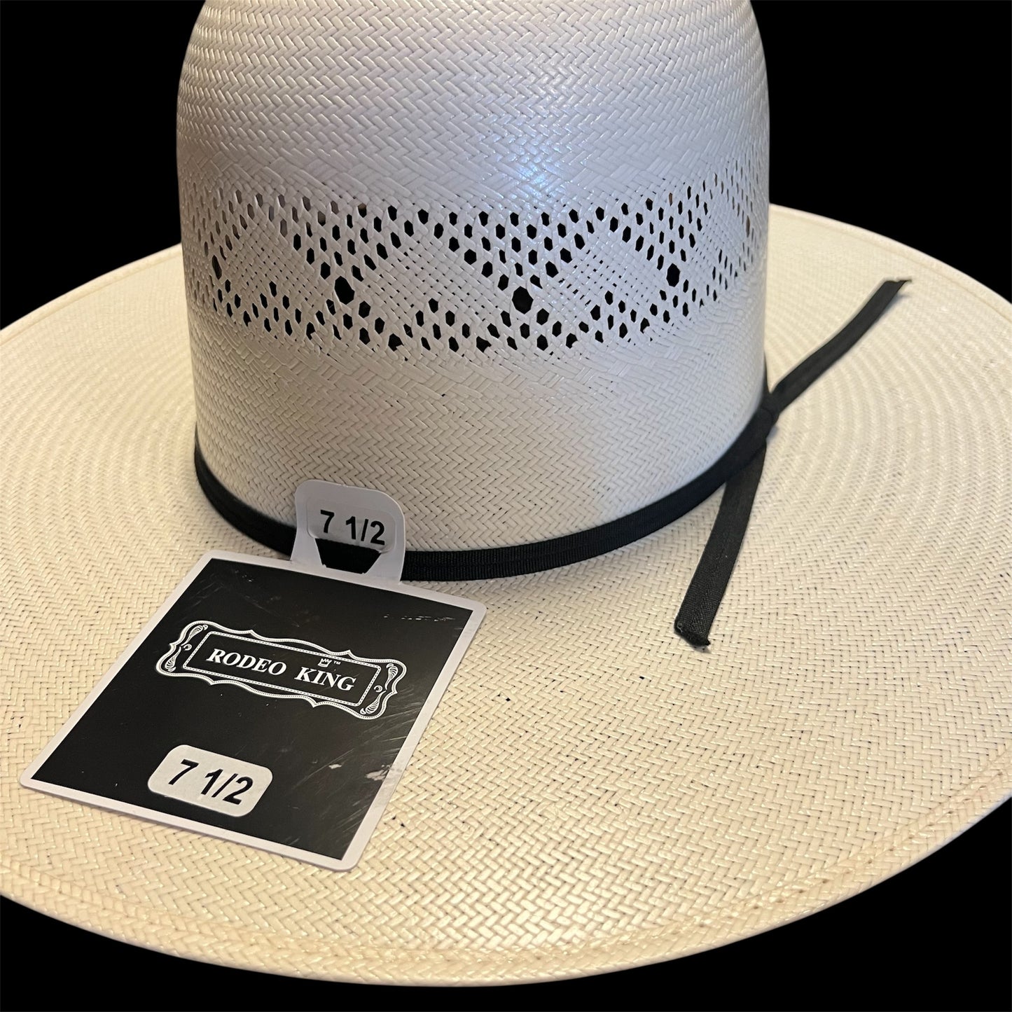 Rodeo King High Point Straw Hat Open Crown