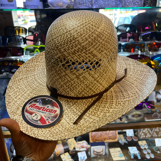 American Hat Straw 6520 7” Crown- 4” Brim