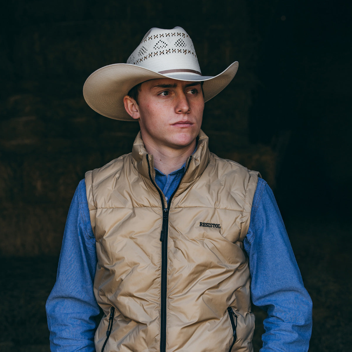 Resistol 20X Black Ridge 4 1/4" Brim Straw Hat Creased Crown