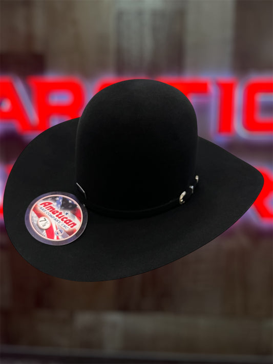 American Hat 40X Black Felt Hat 6" Open Crown