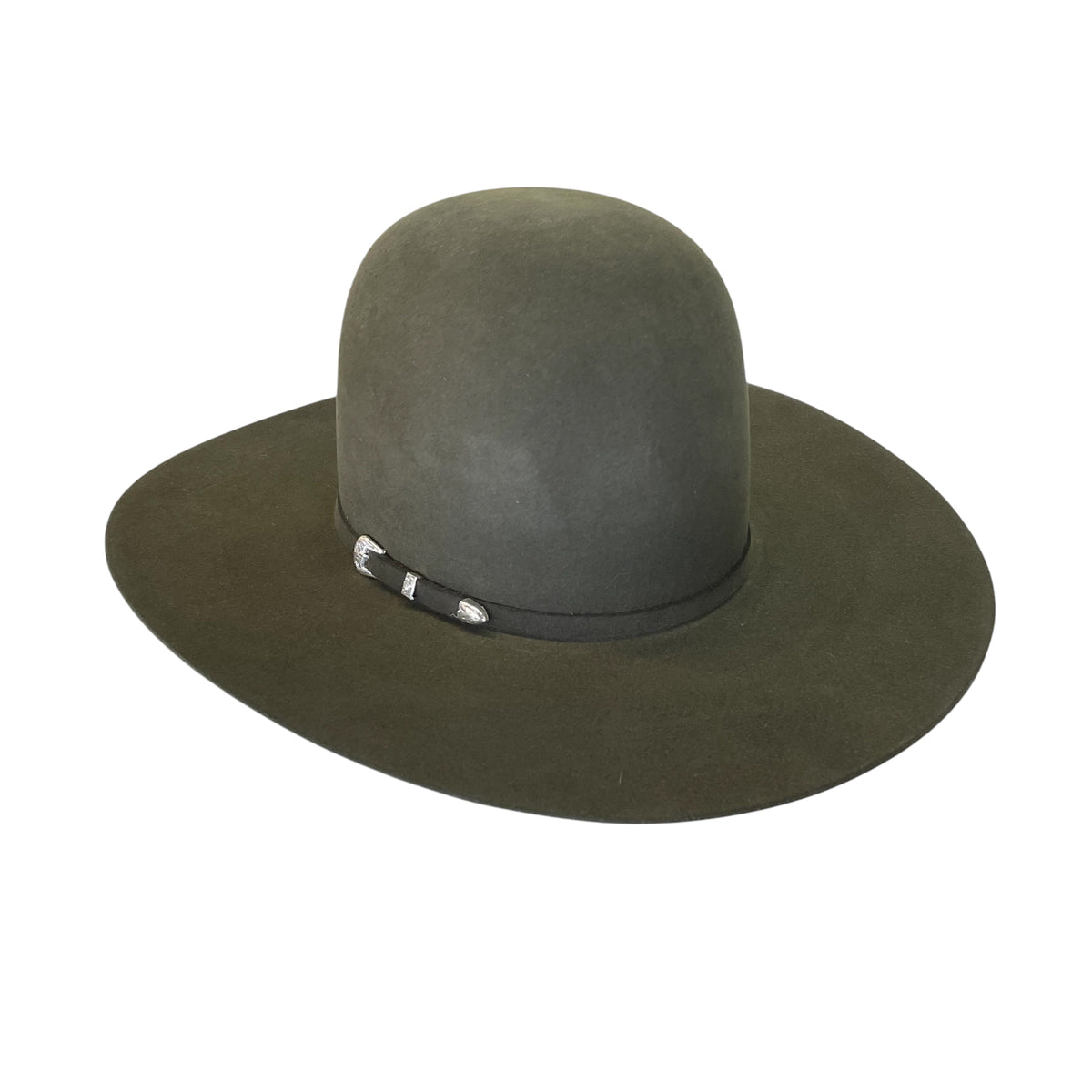 Resistol Midnight 6X Sage Felt Hat Open Crown 4 1/4" Brim