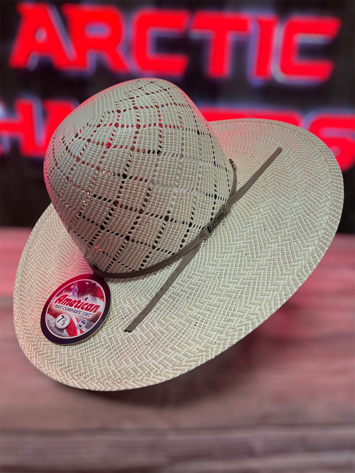 American Hat 5050 Straw 6" Open Crown