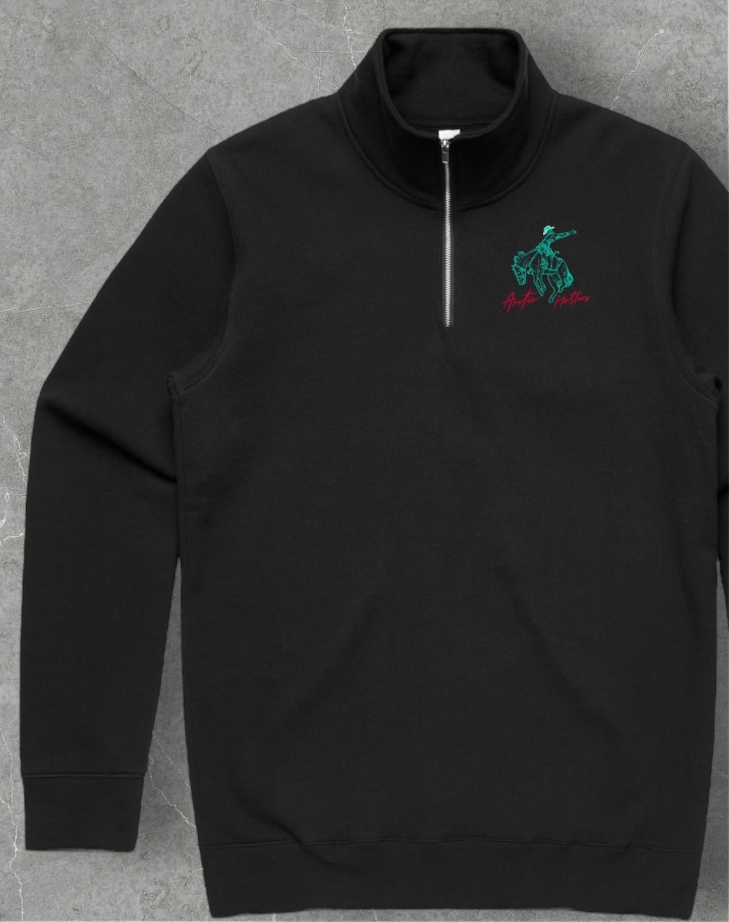 Arctic Hatters Bronc Black/Neon Half Zip