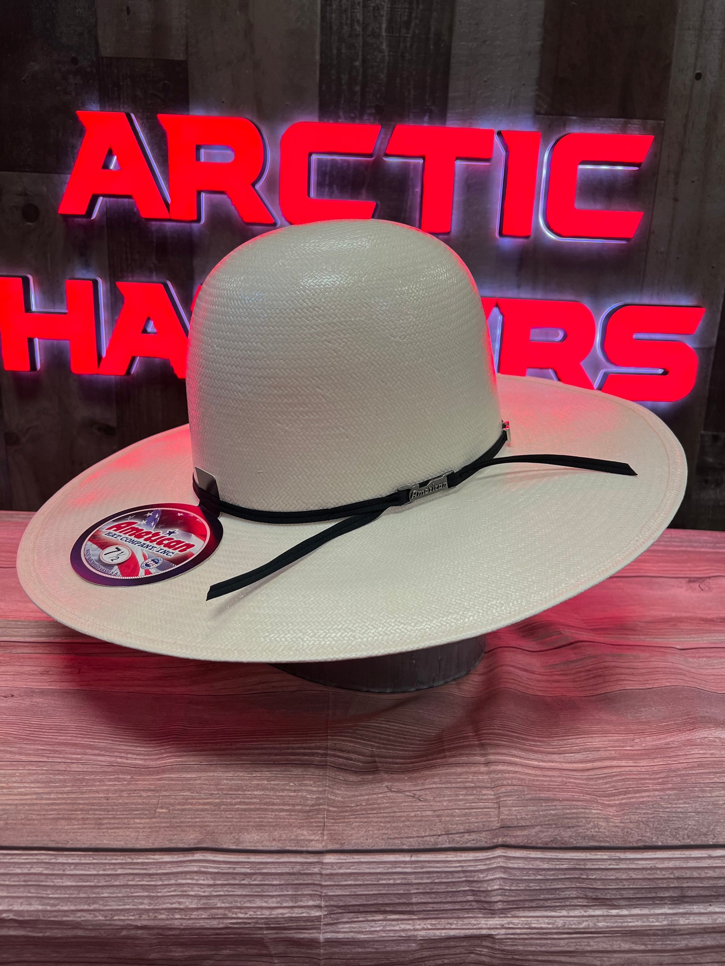 American Hat 5604 Straw 6" Open Crown