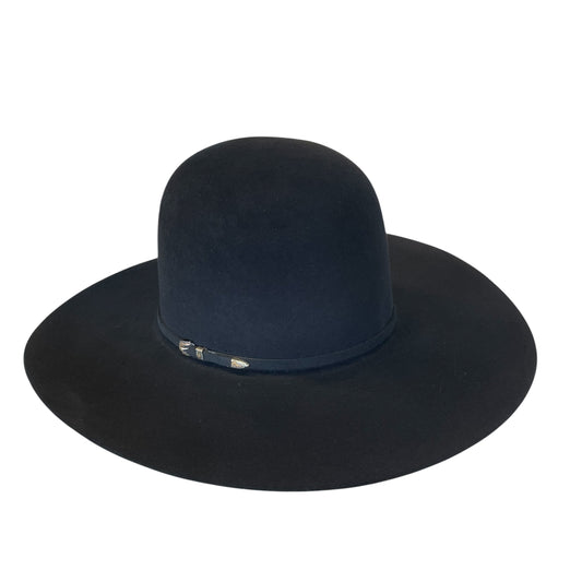 Rodeo King 100X BLACK 6" Open Crown Felt Hat