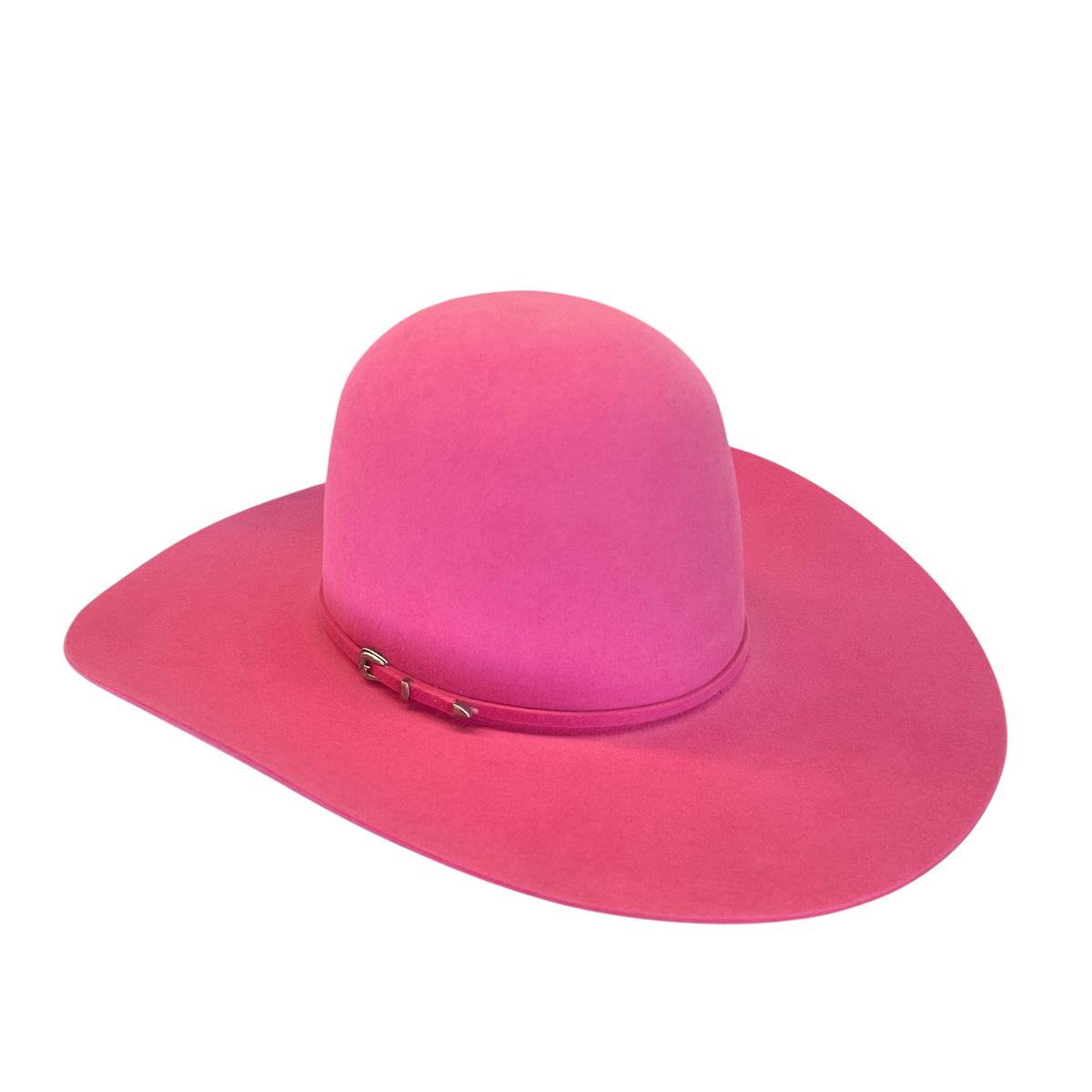 Rodeo King 7X Hot Pink Open Crown Felt Hat