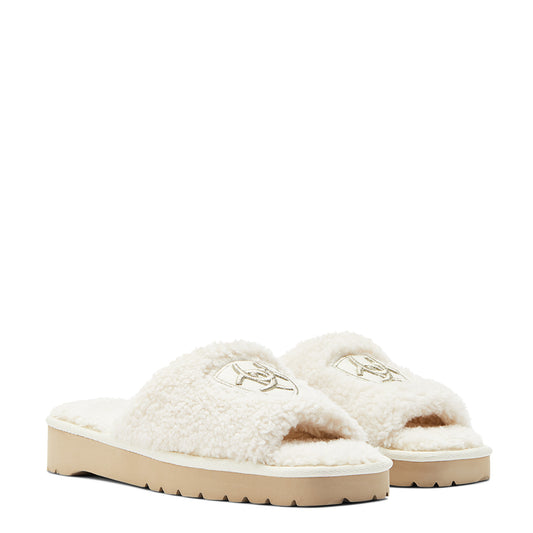 Women’s Cozy Chic Square Toe Slipper Fuzzy Cream