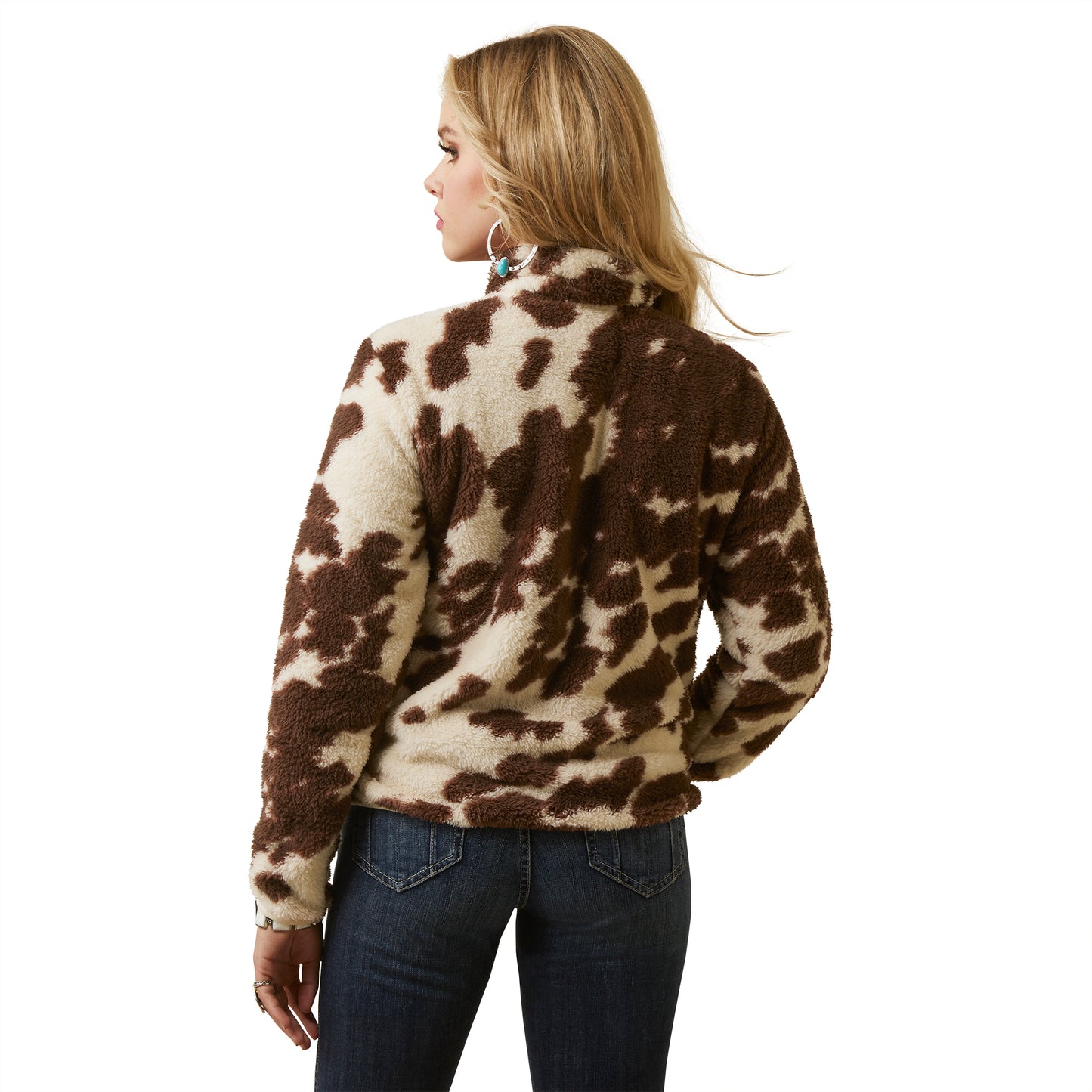 Ariat Berber Snap Front Sweatshirt Chestnut Paint