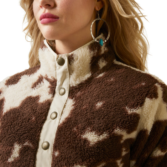 Ariat Berber Snap Front Sweatshirt Chestnut Paint