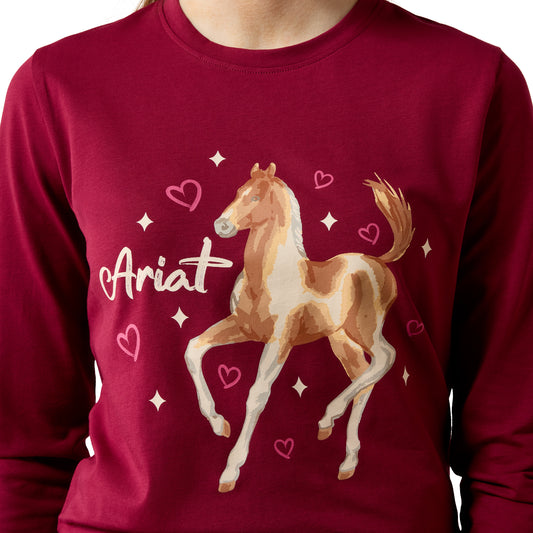 Girls Painted Dream Long Sleeve T-Shirt Beet Red 10079808