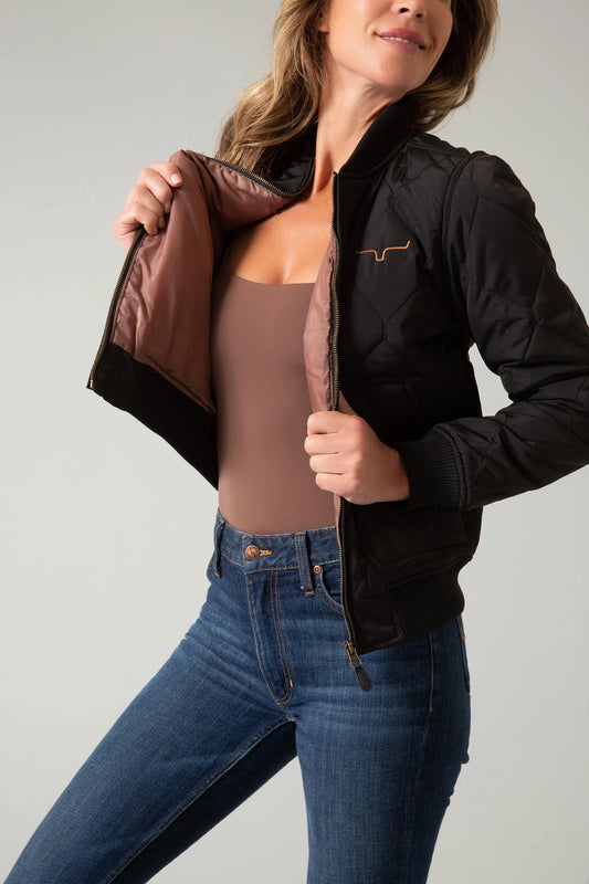 Women's Kimes Ranch Marinos Bomber Jacket BLACK