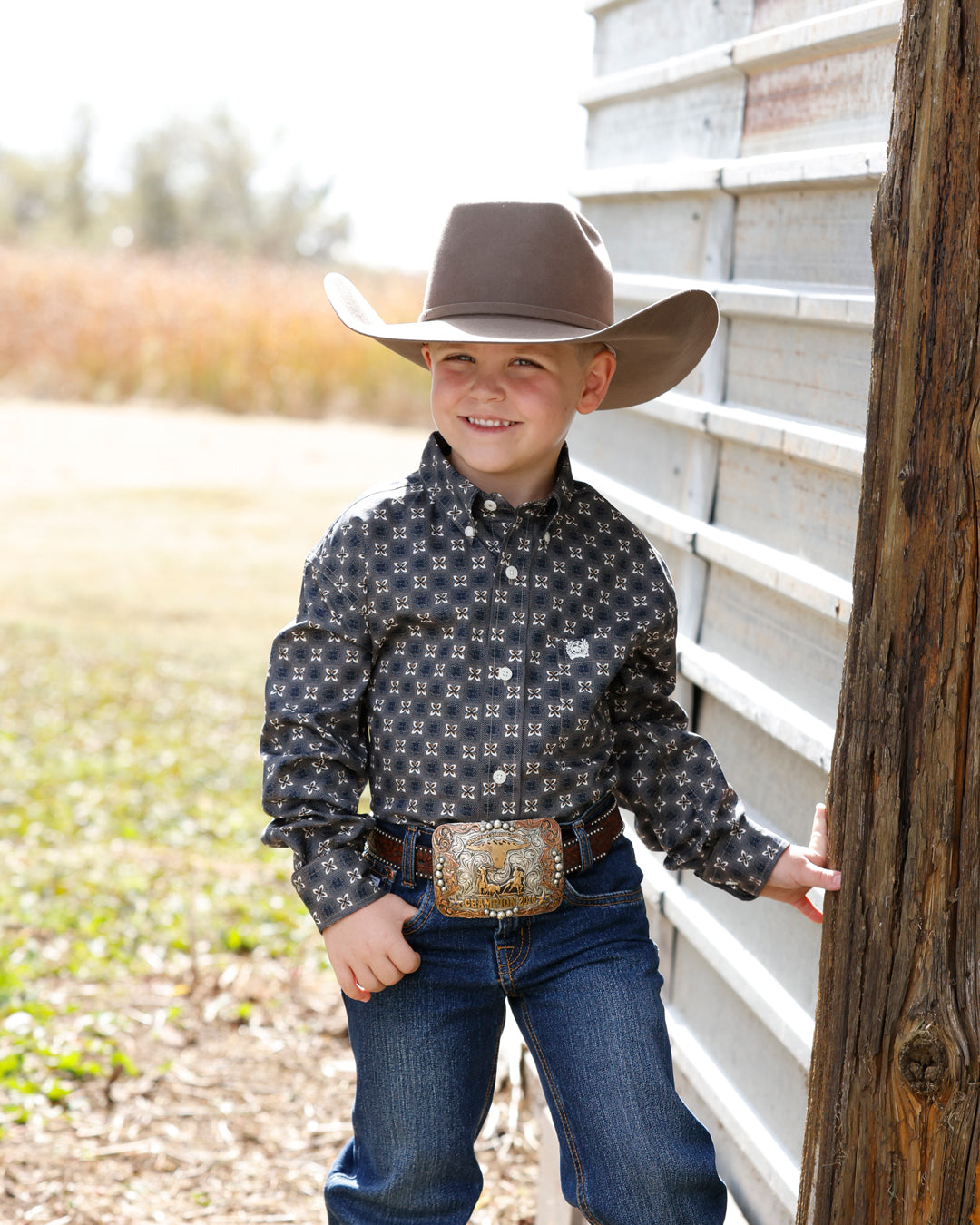 Boys Button Down Long Sleeve MTW7060427