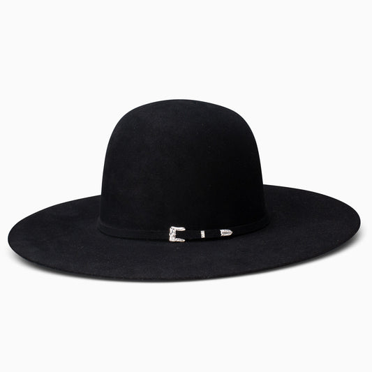 Resistol Black Gold 20X Sombrero de fieltro negro 6" Corona abierta