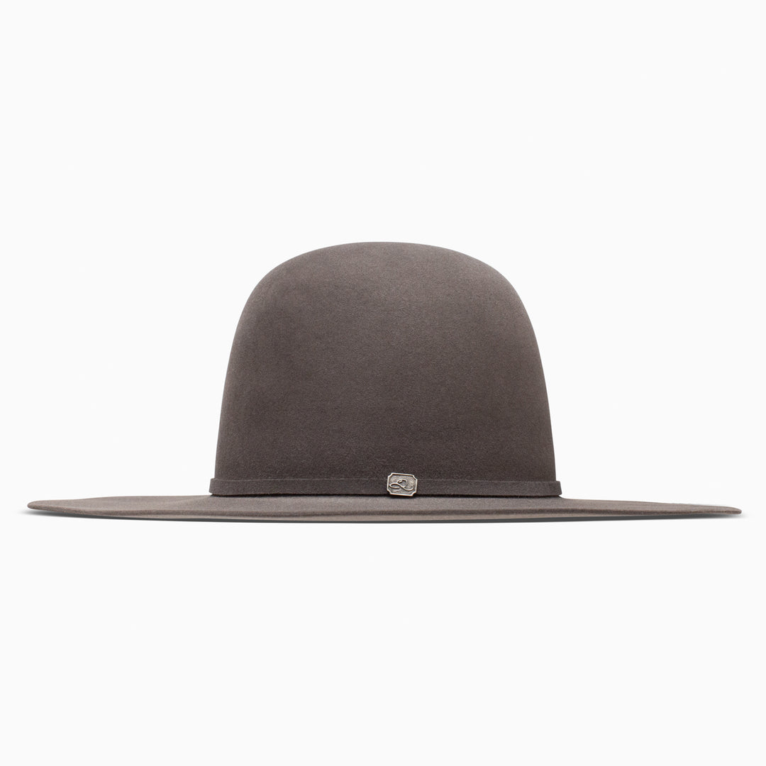 Resistol Chute Boss 10X Charcoal Felt Hat 4 1/4" Brim 6" Open Crown