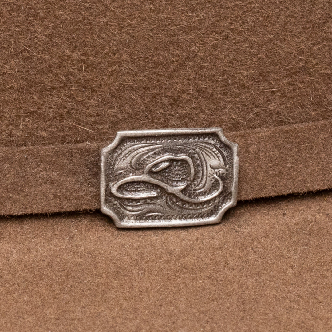 Resistol Chute Boss 10X Dunn Felt Hat 4 1/4" Brim 6" Open Crown