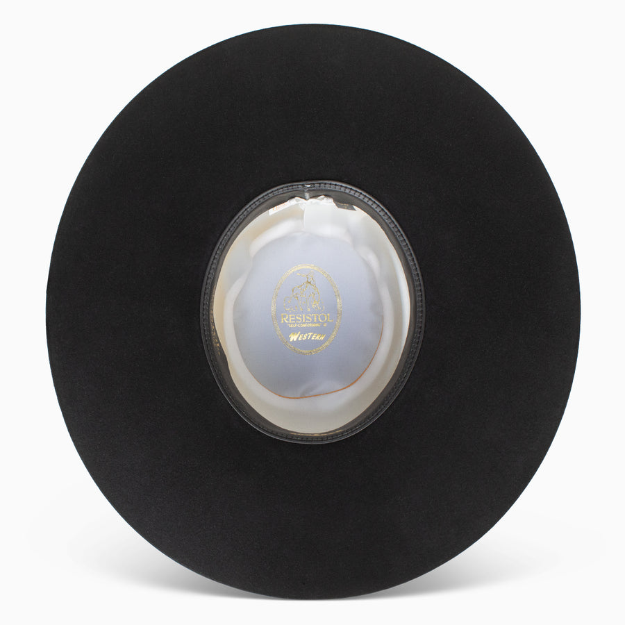 Resistol 7X Chute 5 Black Open Crown 6" Felt Hat