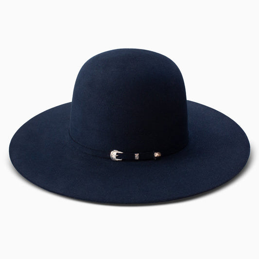 Resistol Midnight 6X Navy Felt Hat 4 1/4" Brim 6" Open Crown