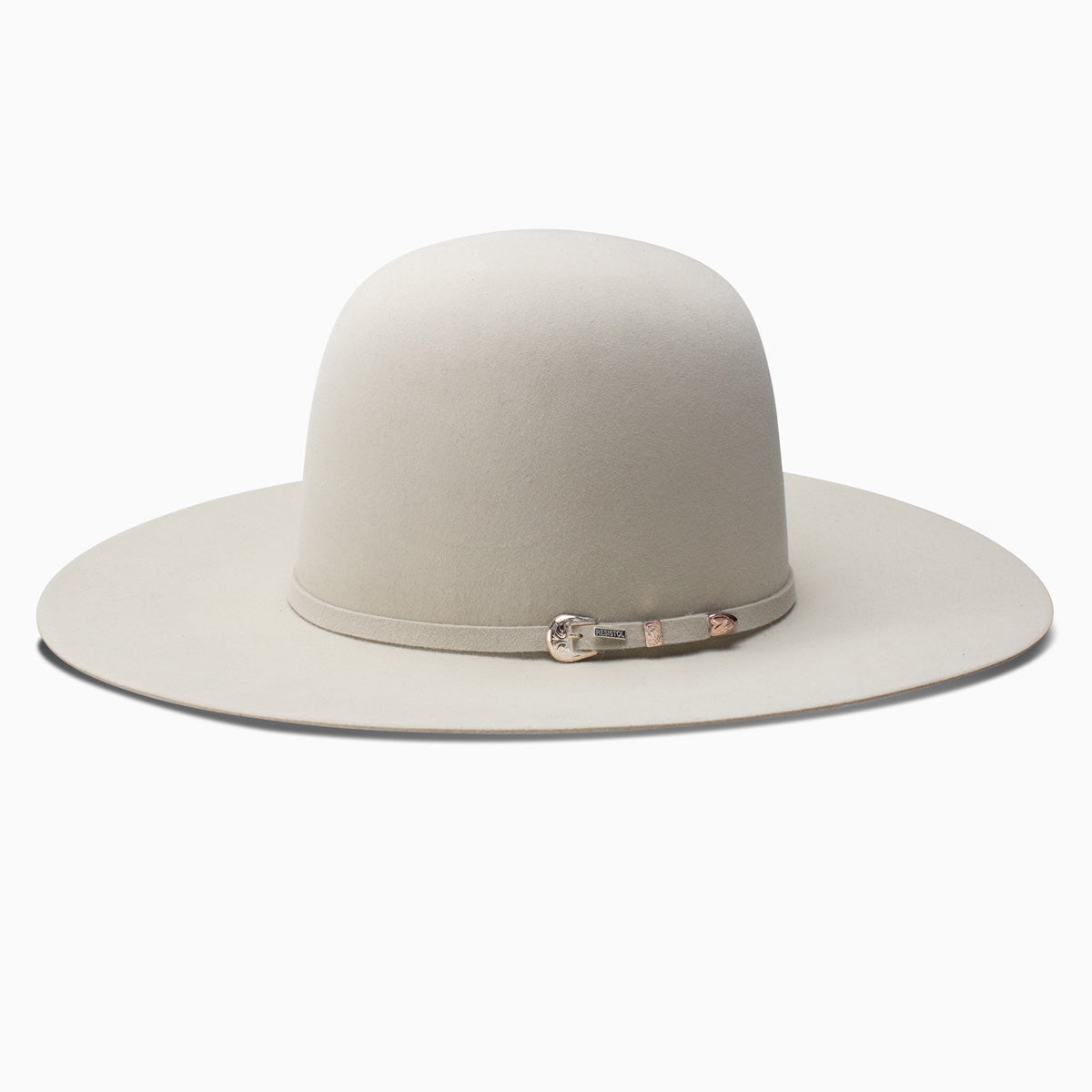 Resistol Midnight 6X Silverbelly Felt Hat 6" Open Crown