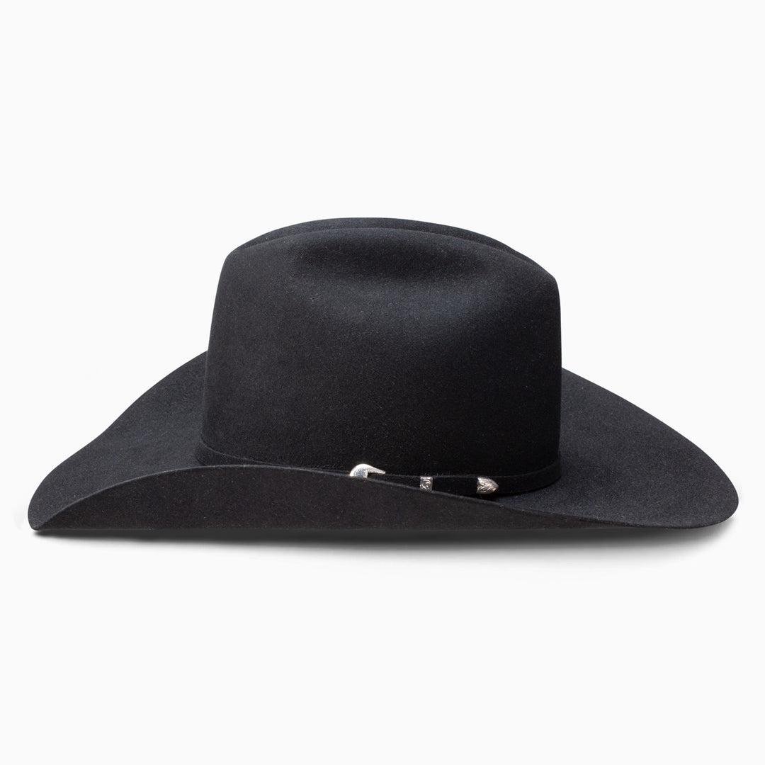 Resistol Midnight 6X Black Felt Hat 4 1/4" Brim 6" RB Crown