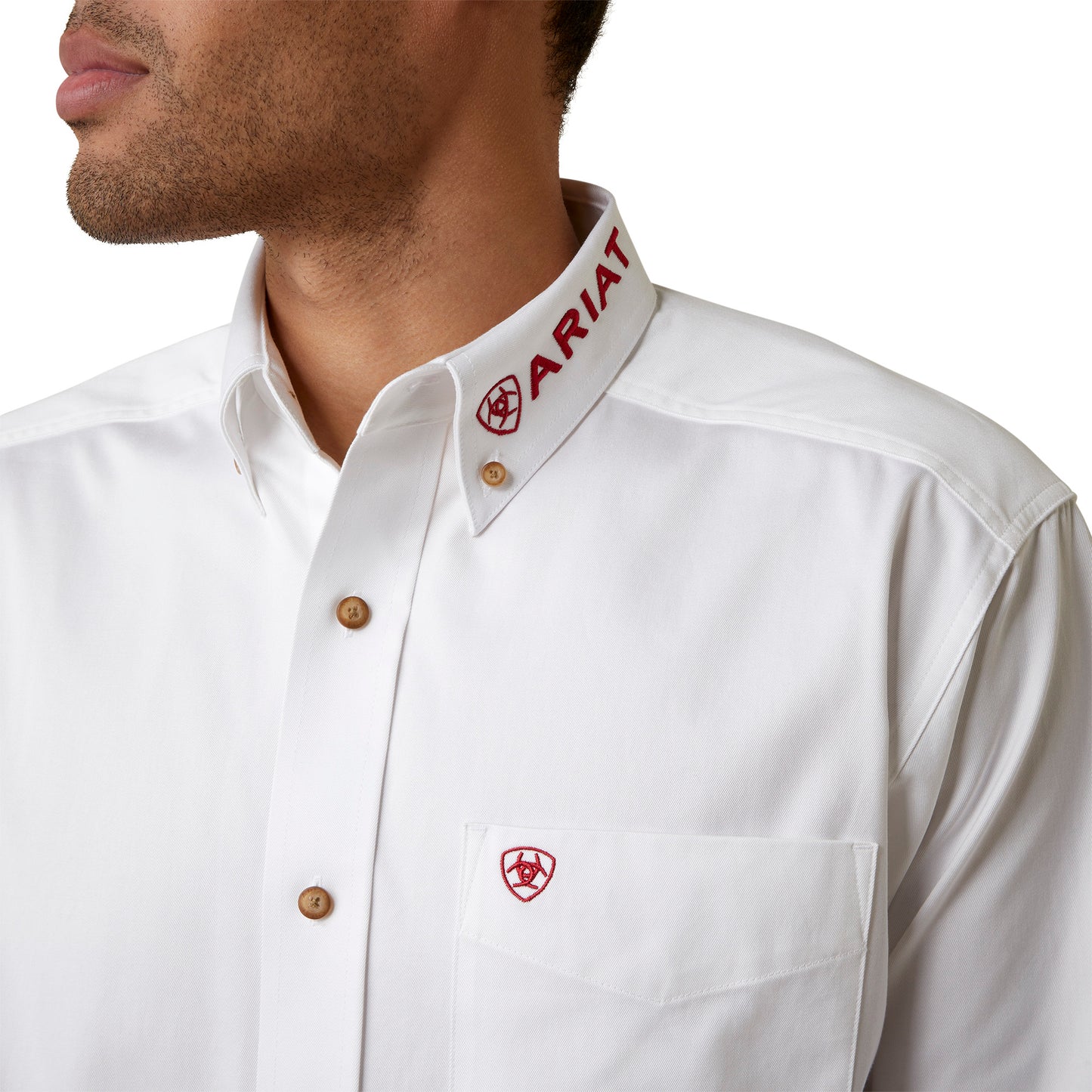 Ariat Team Logo Twill Classic Fit Shirt White/ Mexico