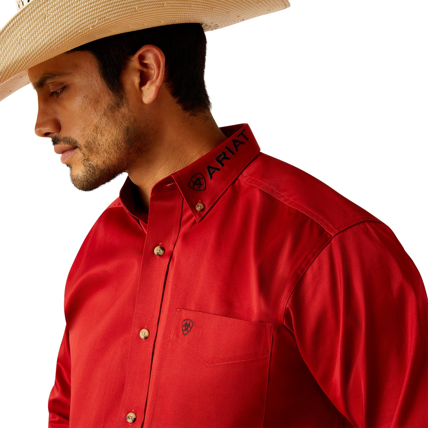Team Logo Twill Classic Fit Shirt RED