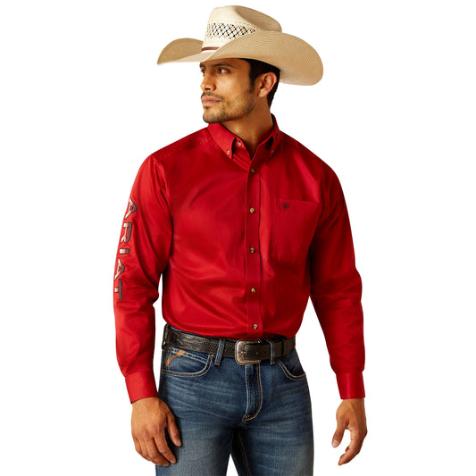 Team Logo Twill Classic Fit Shirt RED