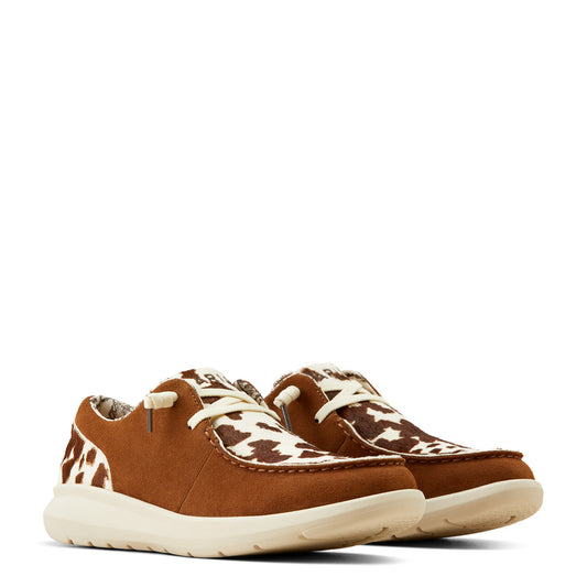 Women's Hilo Ginger Suede/ Cow Print