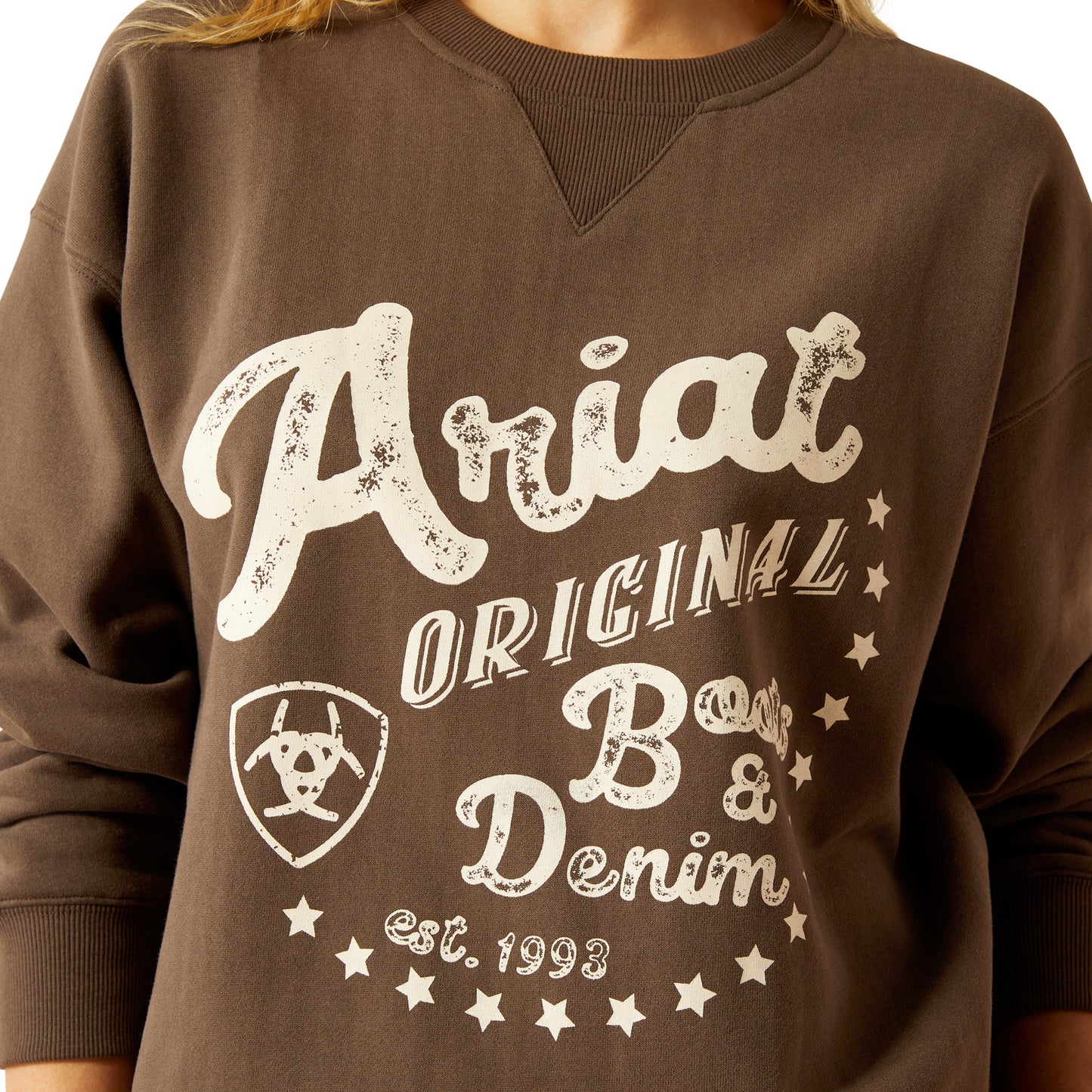 Women's Oversized Crew Sweatshirt BANYAN BARK