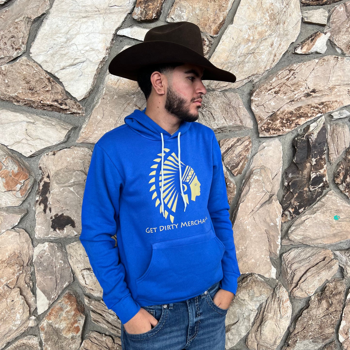 Get Dirty Merchandise Lucy Royal Blue/Gold Hoodie